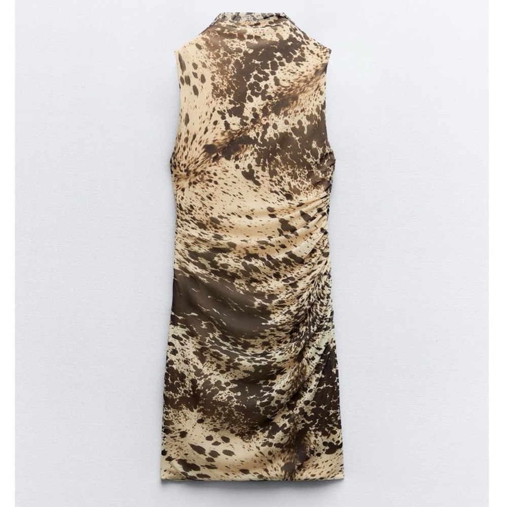 Zara Brown Sleeveless Dress